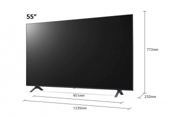55" LED TV LG 55UP80006LA, Black (3840x2160 UHD, SMART TV, DVB-T2/C/S2)