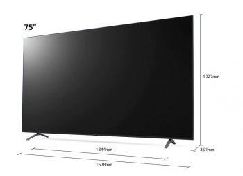 75" LED TV LG 75UP80006LA, Black (3840x2160 UHD, SMART TV, DVB-T2/C/S2)