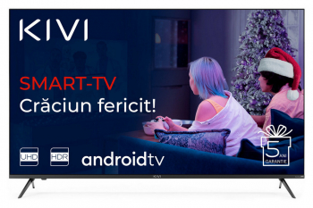 55" LED SMART TV KIVI 55U740LB, Real 4K, 3840x2160, Android TV, Black