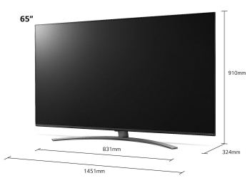 65" LED TV LG 65NANO816NA, Black (3840x2160 UHD, SMART TV, DVB-T/T2/C/S2)