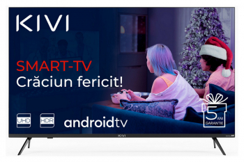 50" LED SMART TV KIVI 50U740LB, Real 4K, 3840x2160, Android TV, Black