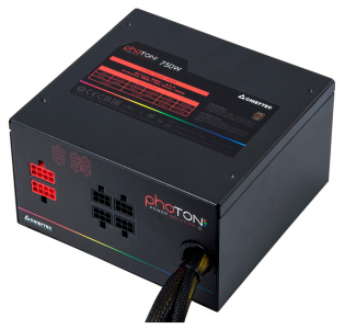 Power Supply ATX 750W Chieftec PHOTON CTG-750C-RGB, 80PLUS, Modular Cable, Active PFC, 120mm, RGB