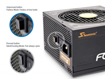  Power Supply ATX 850W Seasonic Focus PX-850, 80+ Platinum, 120mm, Full Modular, Fanless until 30 % 