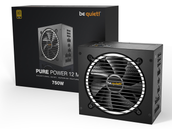 Power Supply ATX 750W be quiet! PURE POWER 12 M, 80+ Gold, ATX.3.0, LLC+SR+DC/DC, Full Modular 