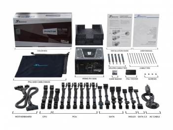  Power Supply ATX1300W Seasonic Prime 1300 Platinum, 135mm, Full Modular, Fanless until 20 % load