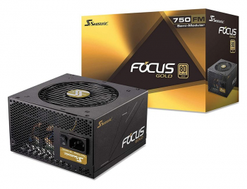  Power Supply ATX 750W Seasonic Focus GM-750 80+ Gold, 120mm fan, Semi-modular, S2FC