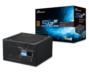  Power Supply ATX 650W Seasonic S12III-650 80+ Bronze, 120mm fan, S2FC