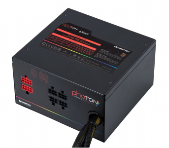 Power Supply ATX 650W Chieftec PHOTON CTG-650C-RGB, 85+, Active PFC, 120mm, RGB, Modular Cable