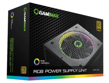 Power Supply ATX 1050W GAMEMAX RGB-1050 Pro, 80+ Gold, LLC+DC/DC, 140mm fan, Fully Modular, RGB