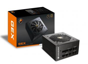 Power Supply ATX 850W Cougar GEX 850, 80+ Gold, 120mm,Full Modular,Flat Cables, Zero noise up to 40%