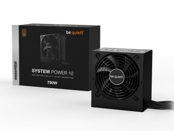 Power Supply ATX 750W be quiet! SYSTEM POWER 10 , 80+ Bronze, 120mm, DC/DC, Active PFC, Flat cables