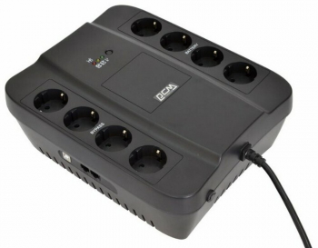 UPS  Ultra Power  850VA/480W, (3 steps of AVR, CPU controlled), USB, 8 Schuko, 2 IEC, plastic case