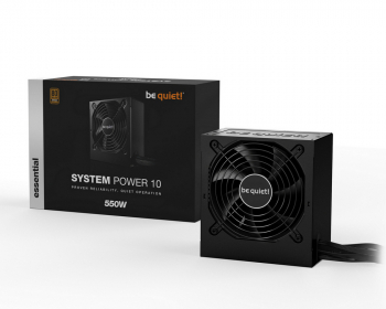 Power Supply ATX 550W be quiet! SYSTEM POWER 10, 80+ Bronze, 120mm, DC/DC, Active PFC, Flat cables