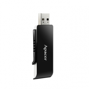  64GB USB3.1 Flash Drive  Apacer "AH350", Black/White, Slider (AP64GAH350B-1)