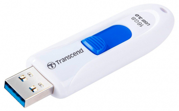  16GB USB3.1 Flash Drive Transcend "JetFlash  790", White, Slider (R/W:90/20MB/s)