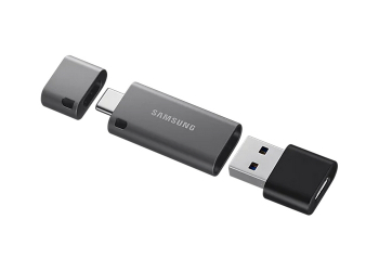  32GB USB3.1/Type-C Flash Drive Samsung Duo Plus "MUF-32DB/APC", Black-Grey, DUO Case (R:200MB/s)