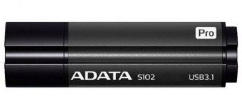  64GB USB3.0 Flash Drive ADATA "S102 Pro", Titanium-Gray, Aluminum, Classic Cap (R/W:100/50MB/s)