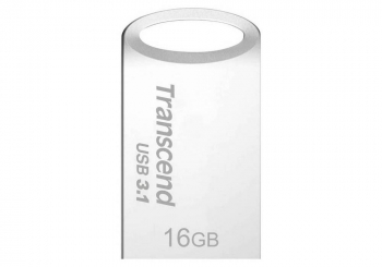  16GB USB3.1 Flash Drive Transcend "JetFlash 710S", Silver, Metal Case, Ultra-Slim (R/W:90/20MB/s)