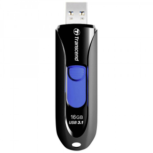  16GB USB3.1 Flash Drive Transcend "JetFlash  790", Black, Slider (R/W:90/20MB/s)