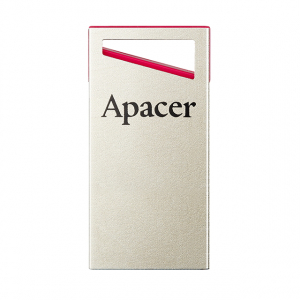  16GB USB2.0 Flash Drive Apacer "AH112", Silver-Red, Super-Mini, Metal, Capless (AP16GAH112R-1)