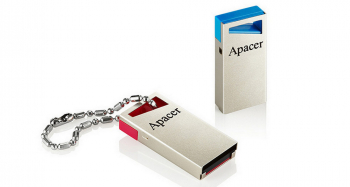  64GB USB3.1 Flash Drive Apacer "AH155", Silver, Super-Mini, Metal Case, Capless (AP64GAH155U-1)