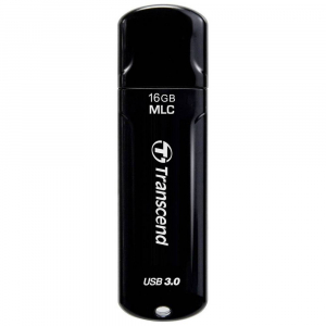  16GB USB3.1 Flash Drive Transcend "JetFlash 750", Black, Classic, Endurance MLC (R/W:130/30MB/s) 