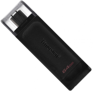 64Gb  USB3.2 Type-C   Kingston DataTraveler 70 Black  DT70/64GB