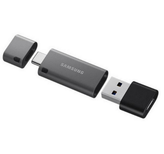  32GB USB3.1/Type-C Flash Drive Samsung Duo Plus "MUF-32DB/APC", Black-Grey, DUO Case (R:200MB/s)