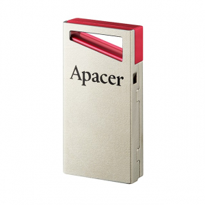  32GB USB2.0 Flash Drive Apacer "AH112", Silver-Red, Super-Mini, Metal, Capless (AP32GAH112R-1)