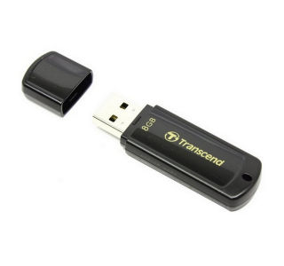   8GB USB2.0 Flash Drive Transcend "JetFlash  350", Black, Classic Cap (R/W:18/4MB/s) 