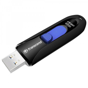  16GB USB3.1 Flash Drive Transcend "JetFlash  790", Black, Slider (R/W:90/20MB/s)