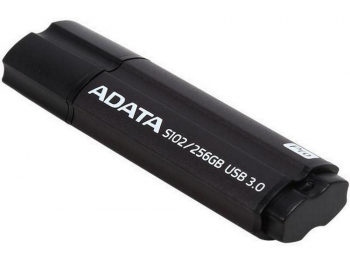 256GB  USB3.1 Flash Drive ADATA "S102 Pro", Titanium-Gray, Aluminum, Classic Cap (R/W:200/120MB/s)