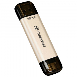  256GB USB3.1/Type-C Flash Drive  Transcend "JetFlash 930C", Gold, Classic Cap,OTG (R/W:420/400MB/s)