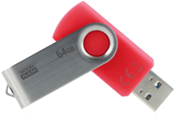 64Gb  USB3.0  GoodRAM  UTS3 TWISTER Red  (Read 60 MByte/s