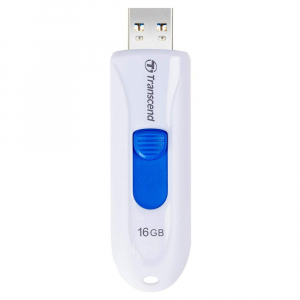  16GB USB3.1 Flash Drive Transcend "JetFlash  790", White, Slider (R/W:90/20MB/s)