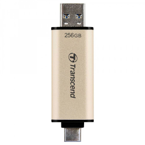  256GB USB3.1/Type-C Flash Drive  Transcend "JetFlash 930C", Gold, Classic Cap,OTG (R/W:420/400MB/s)