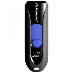  16GB USB3.1 Flash Drive Transcend "JetFlash  790", Black, Slider (R/W:90/20MB/s)