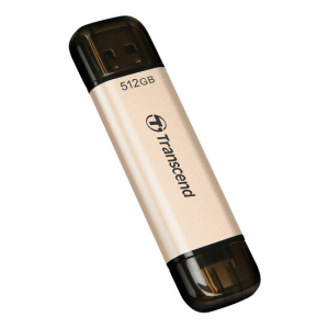  512GB USB3.1/Type-C Flash Drive  Transcend "JetFlash 930C", Gold, Classic Cap,OTG (R/W:420/400MB/s)