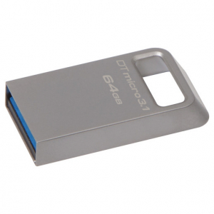  64GB USB3.1 Flash Drive Kingston DataTravaler Micro "DTMC3", Ultra-small Metal Case (DTMC3/64GB)