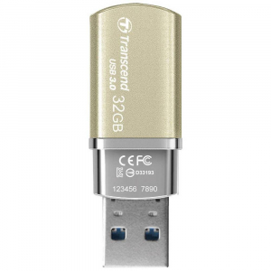  32GB USB3.1 Flash Drive Transcend "JetFlash 820", Gold, Metal Case, Luxury Design (R/W:90/25MB/s)