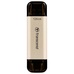  128GB USB3.1/Type-C Flash Drive  Transcend "JetFlash 930C", Gold, Classic Cap,OTG (R/W:420/400MB/s)