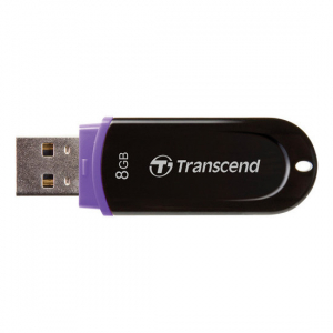   8GB USB2.0 Flash Drive Transcend "JetFlash  300", Black, Classic Cap (R/W:18/4MB/s)