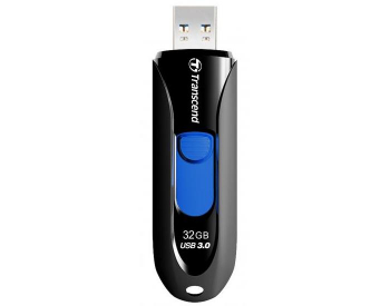  32GB USB3.1 Flash Drive Transcend "JetFlash  790", Black, Slider (R/W:90/25MB/s)