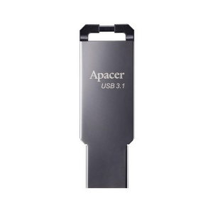  32GB USB3.1 Flash Drive Apacer "AH360", Black Nickel, Slim Metallic, Capless (AP32GAH360A-1)