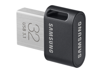  32GB USB3.1 Flash Drive Samsung FIT Plus "MUF-32AB/APC", Grey, Plastic Case (R:200MB/s)