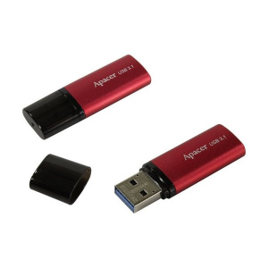  32GB USB3.1 Flash Drive  Apacer "AH25B", Red, Matte Metal Shell, Classic Cap (AP32GAH25BR-1)