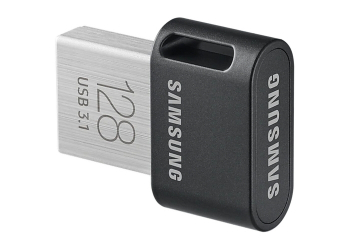 128GB USB3.1 Flash Drive Samsung FIT Plus "MUF-128AB/APC", Grey, Plastic Case (R:200MB/s)