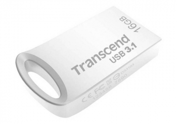  16GB USB3.1 Flash Drive Transcend "JetFlash 710S", Silver, Metal Case, Ultra-Slim (R/W:90/20MB/s)