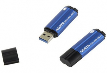  64GB USB3.1 Flash Drive ADATA "S102 Pro", Titanium-Blue, Aluminum, Classic Cap (R/W:100/50MB/s)