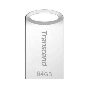  64GB USB3.1 Flash Drive Transcend "JetFlash 710S", Silver, Metal Case, Ultra-Slim (R/W:90/30MB/s)